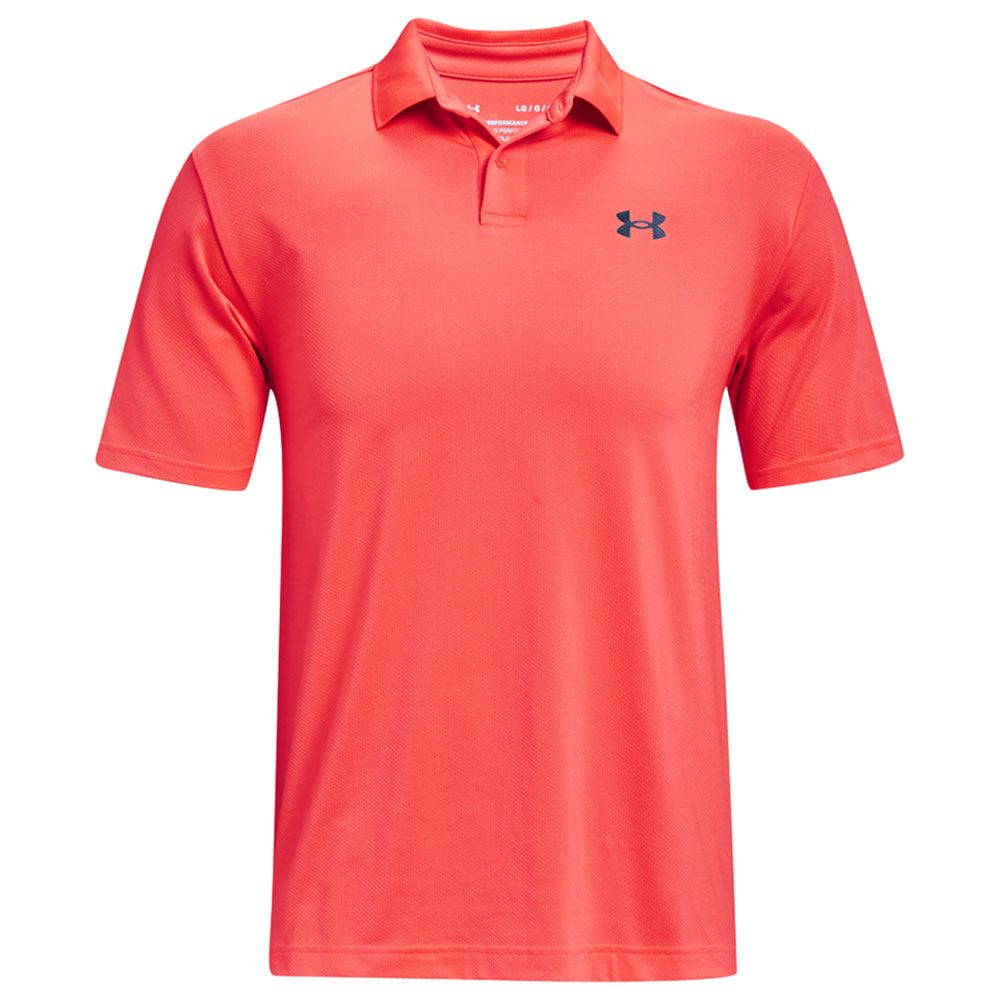 Under Armour Performance 2.0 Mens Golf Polo Shirt  - Rush Red/Academy
