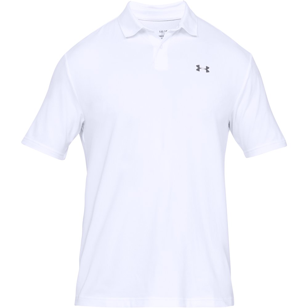 Under Armour Performance 2.0 Mens Golf Polo Shirt  - White
