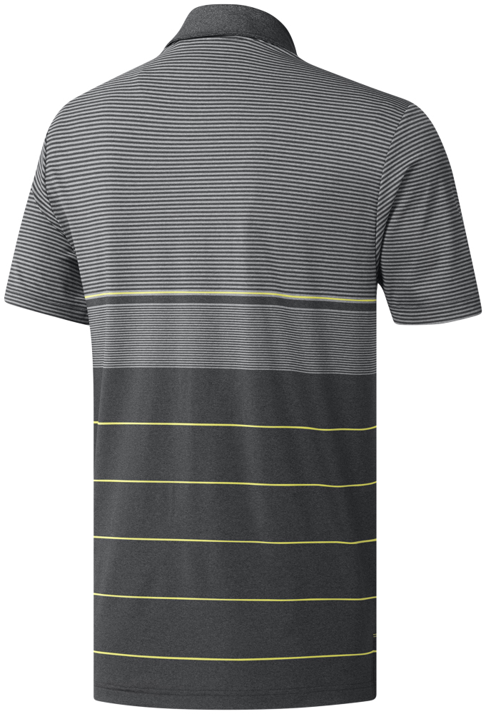 adidas Golf Ultimate 365 Heather Stripe Mens Short Sleeve Polo Shirt 