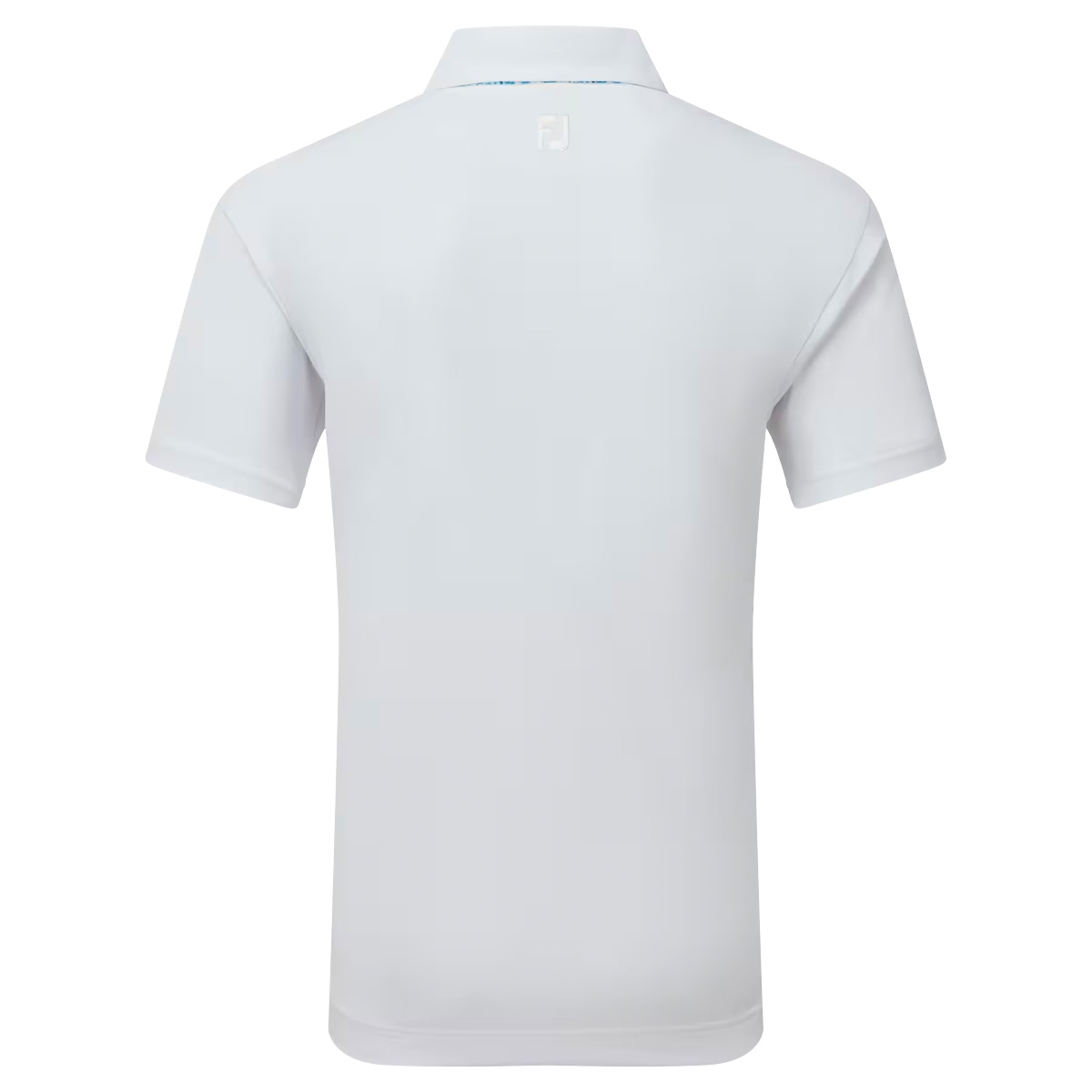FootJoy EU Solid with Primrose Trim Mens Golf Polo Shirt  - White