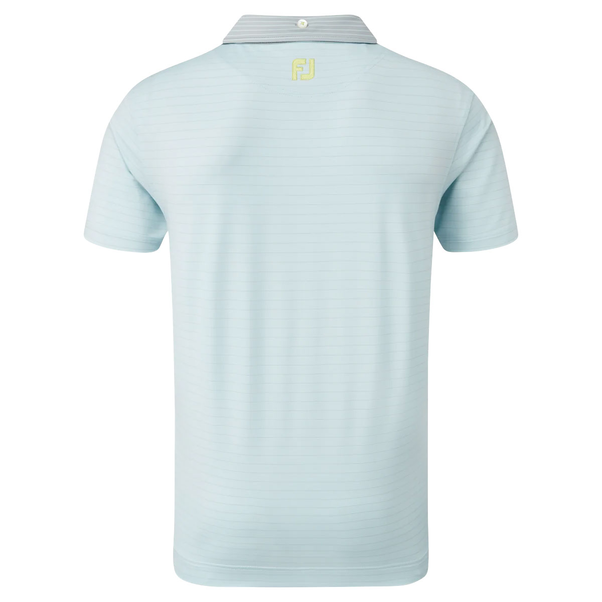 FootJoy Lisle Pinstripe Mix Mens Golf Polo Shirt  - Ice Blue