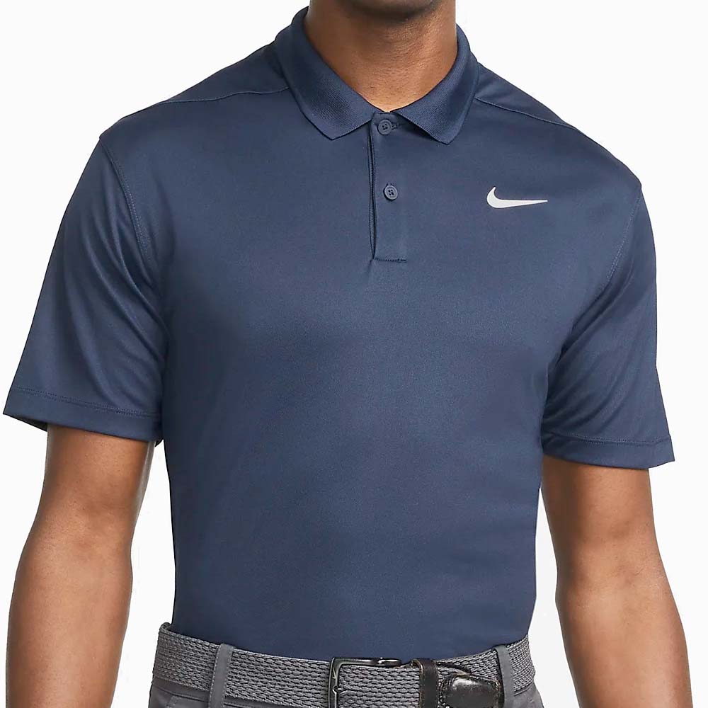 Nike Golf Dri-Fit Victory Solid Mens Polo Shirt  - Obsidian/White