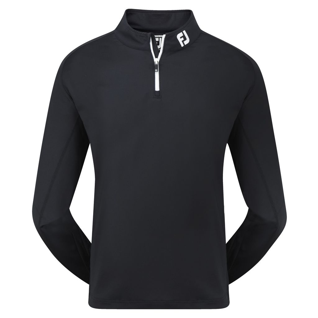 FootJoy Mens Chillout Golf Pullover Sweater 1/4 Zip - Athletic Fit  - Black