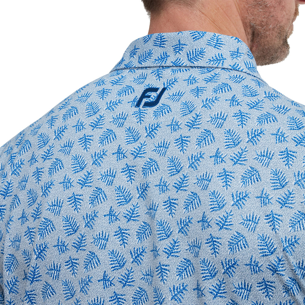 FootJoy Shadow Palm Print Pique Mens Golf Polo Shirt 