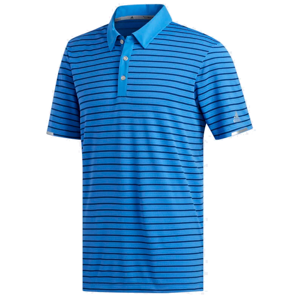 adidas Golf ClimaChill Three Colour Stripe Mens Polo Shirt  - True Blue
