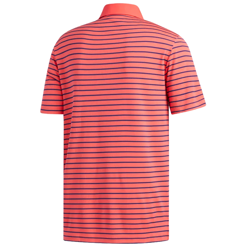 adidas Golf ClimaChill Three Colour Stripe Mens Polo Shirt  - Shock Red