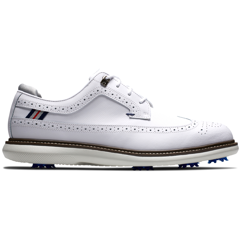 FootJoy Traditions Mens Golf Shoes  - White - Shield Tip