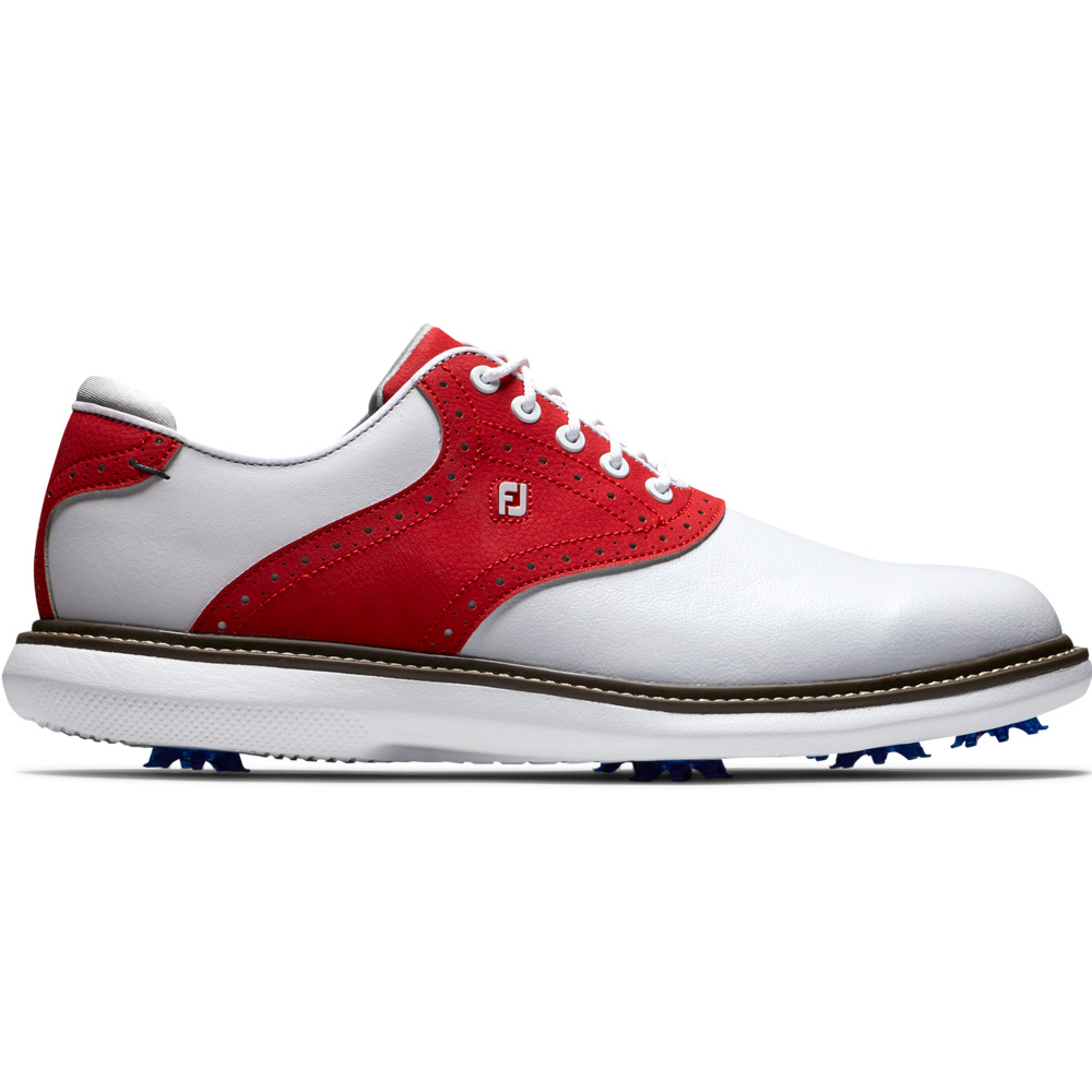 FootJoy Traditions Mens Golf Shoes  - White/Red