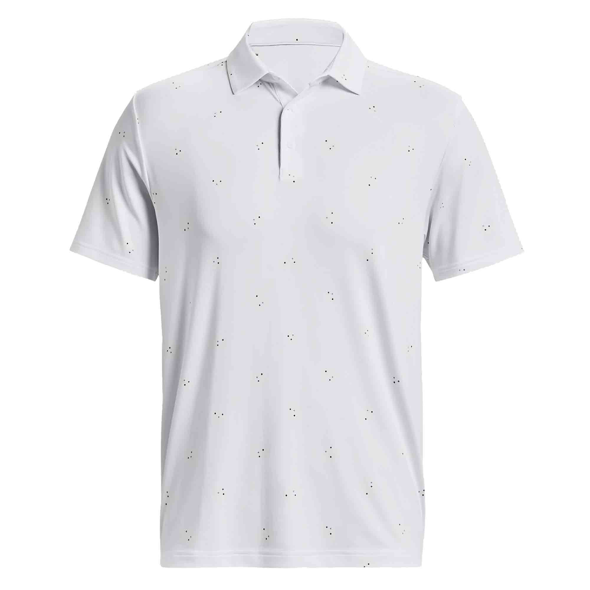Under Armour Mens Playoff 3.0 Printed Golf Polo Shirt  - White/Static Blue