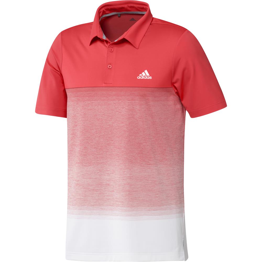 adidas Golf Ultimate 1.1 Print Mens Polo Shirt  - Real Coral