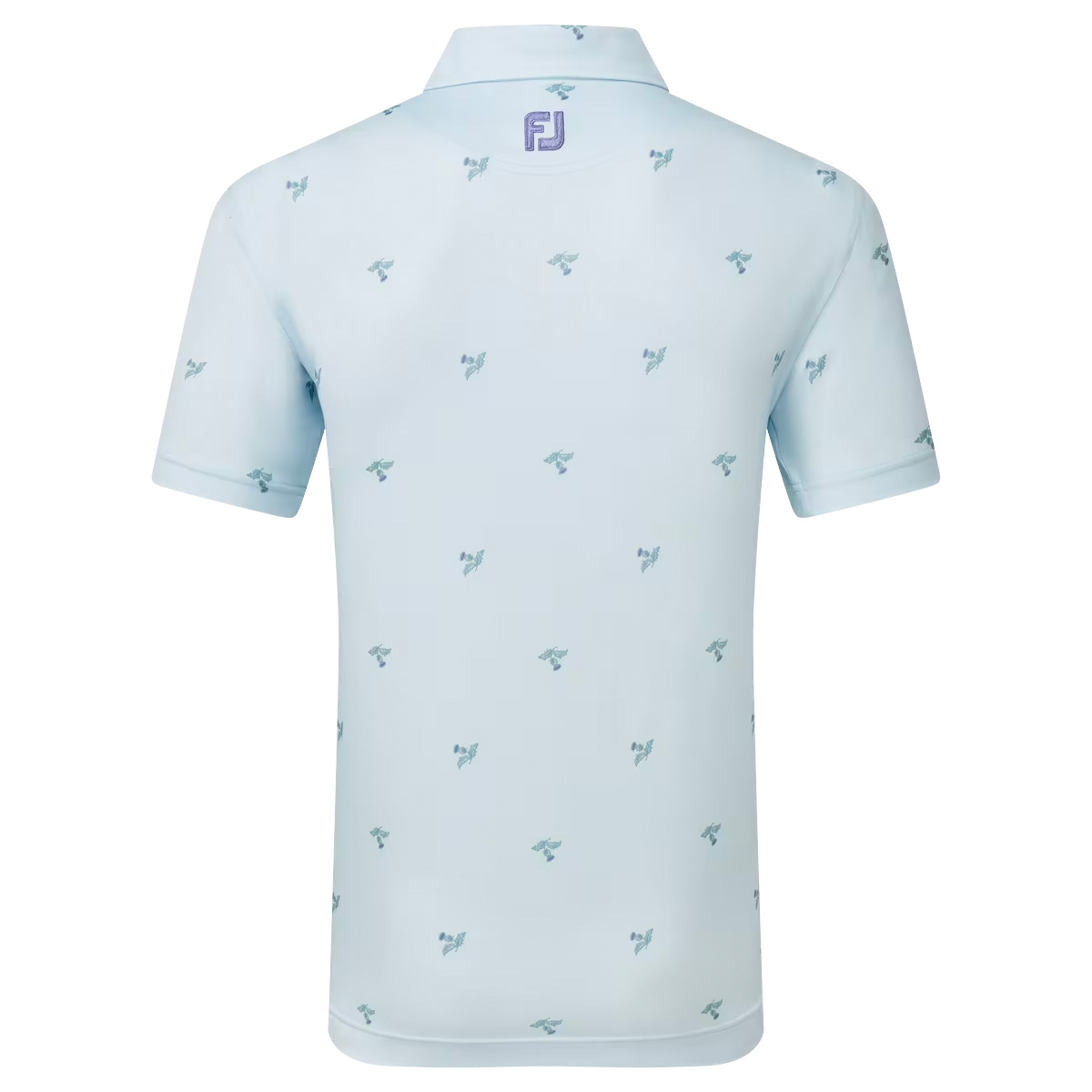 FootJoy EU Thistle Print Lisle Mens Golf Polo Shirt  - Mist