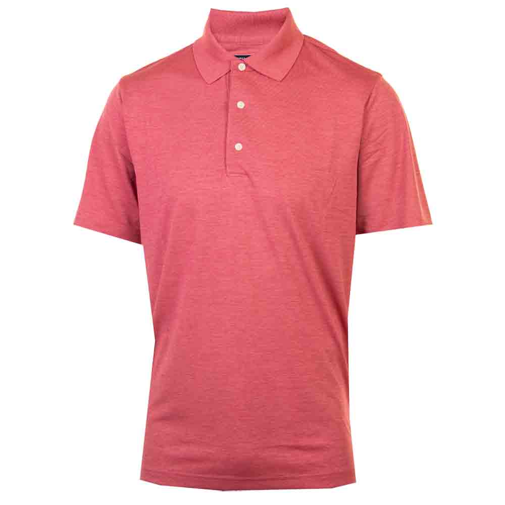Greg Norman Mens Heathered UV Protection Golf Polo Shirt  - Slate Rose