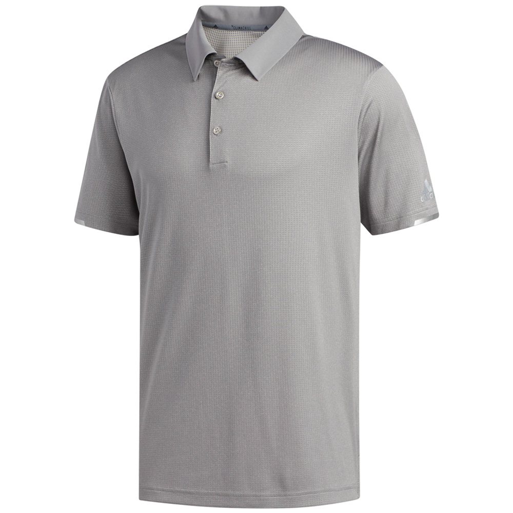 adidas Golf  Mens ClimaChill Core Heather Short Sleeve Polo Shirt  - Grey Three