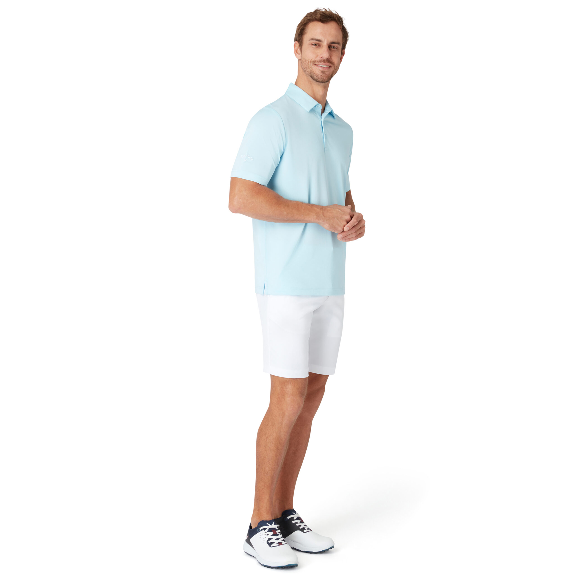Callaway Golf Mens 2025 Swingtech Solid Stretch Moisture Wicking Polo Shirt - Picture 13 of 29