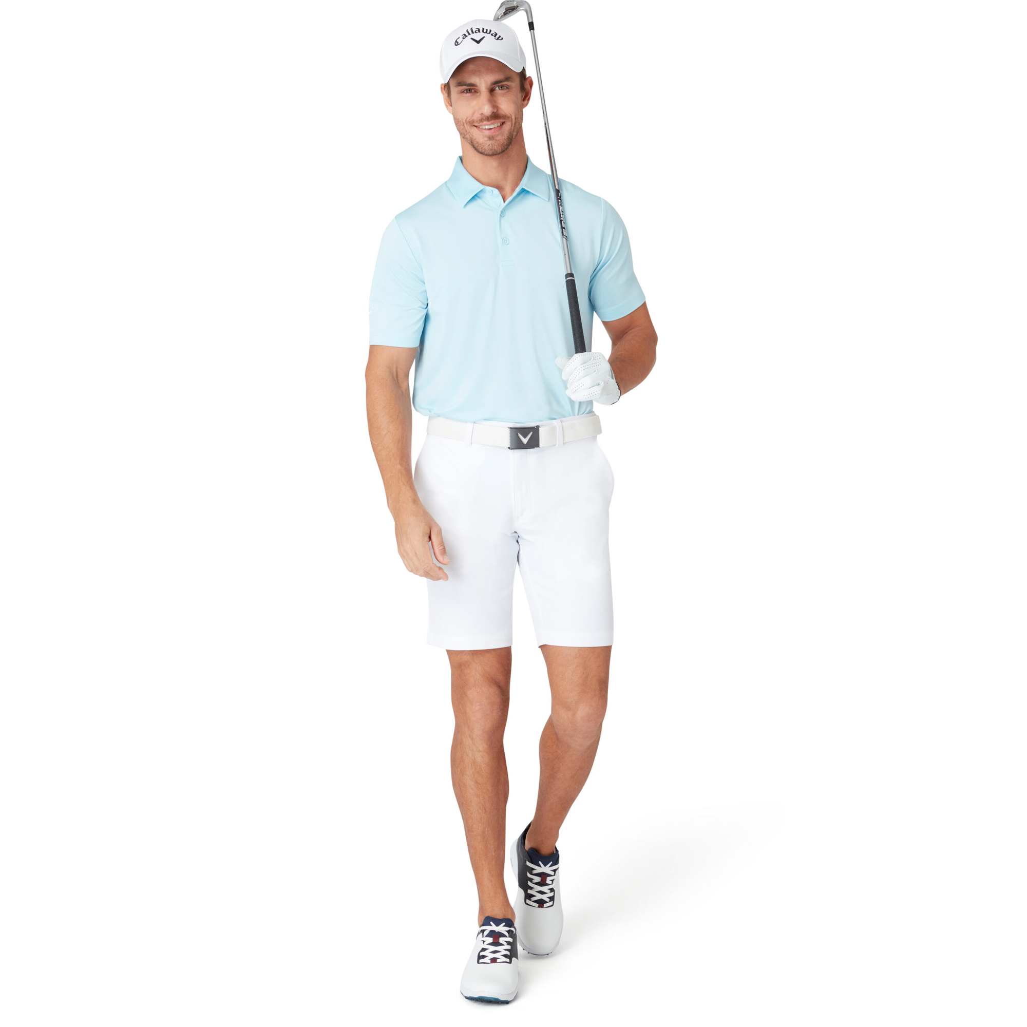 Callaway Golf Mens 2025 Swingtech Solid Stretch Moisture Wicking Polo Shirt - Picture 14 of 29