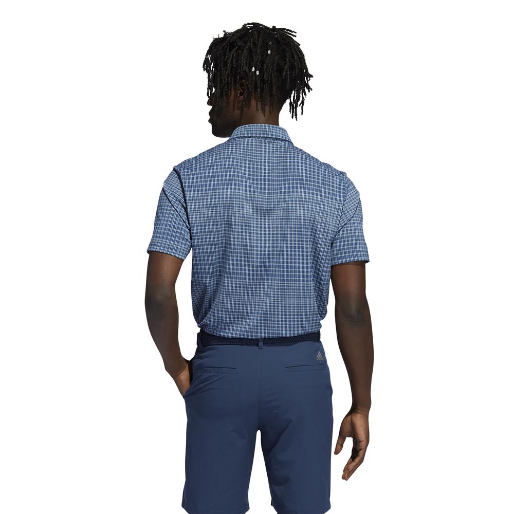 adidas Golf Ultimate365 Allover Print Primegreen Polo Shirt  - Crew Navy/Halo Blue