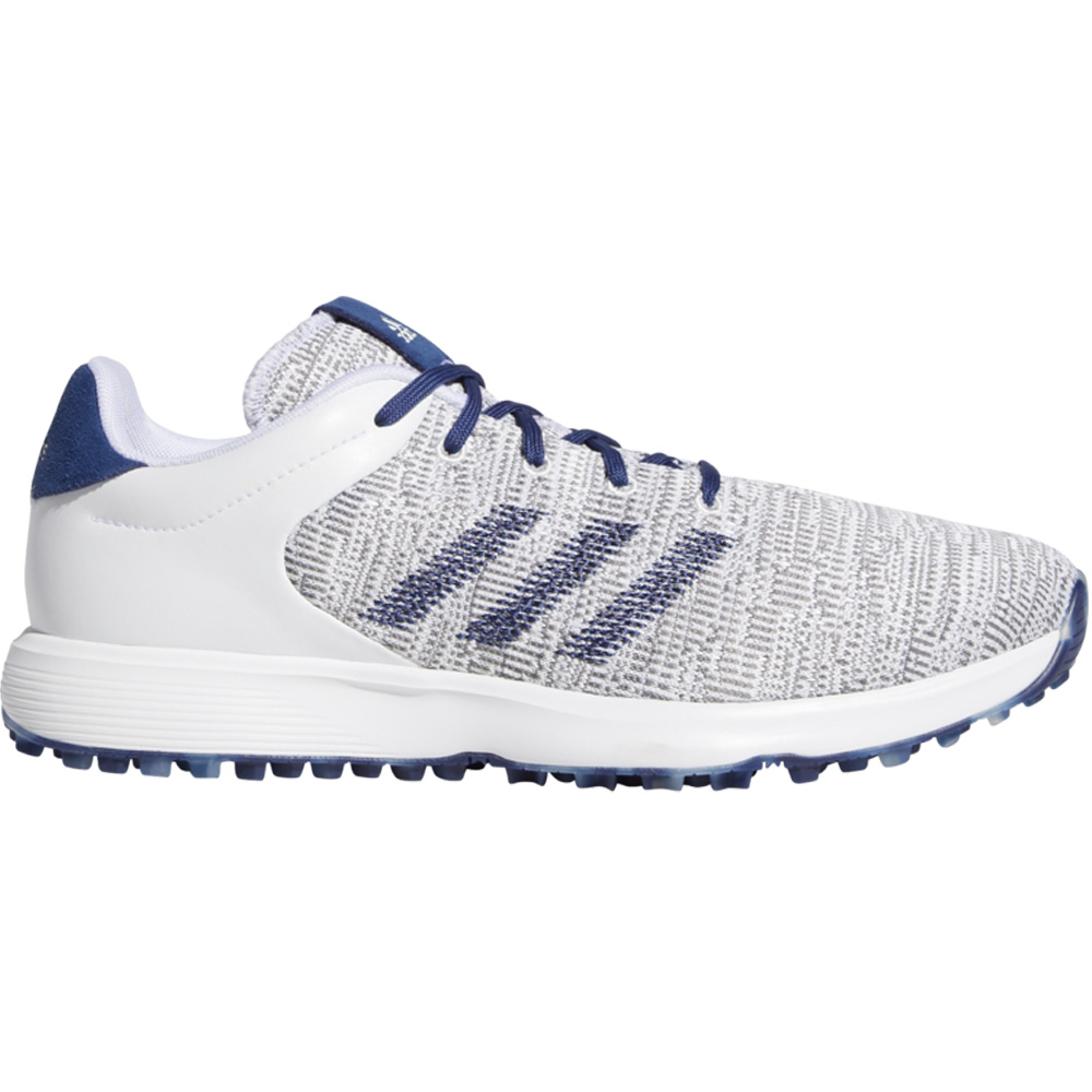   adidas S2G Mens Waterproof Spikeless Golf Shoes  - Cloud White/Tech Indigo/Grey