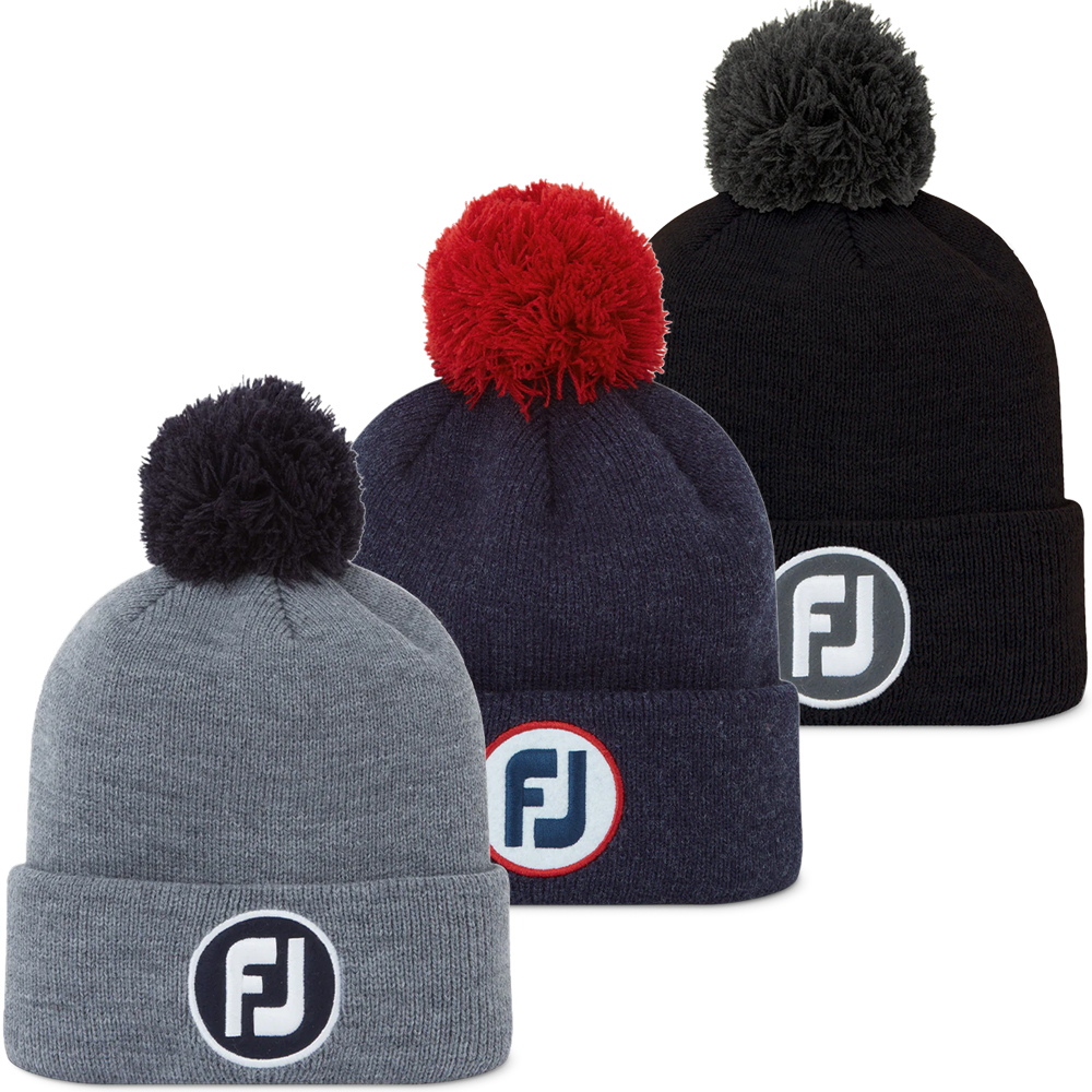 FootJoy Solid Pom Pom Golf Beanie Winter Hat Scratch72