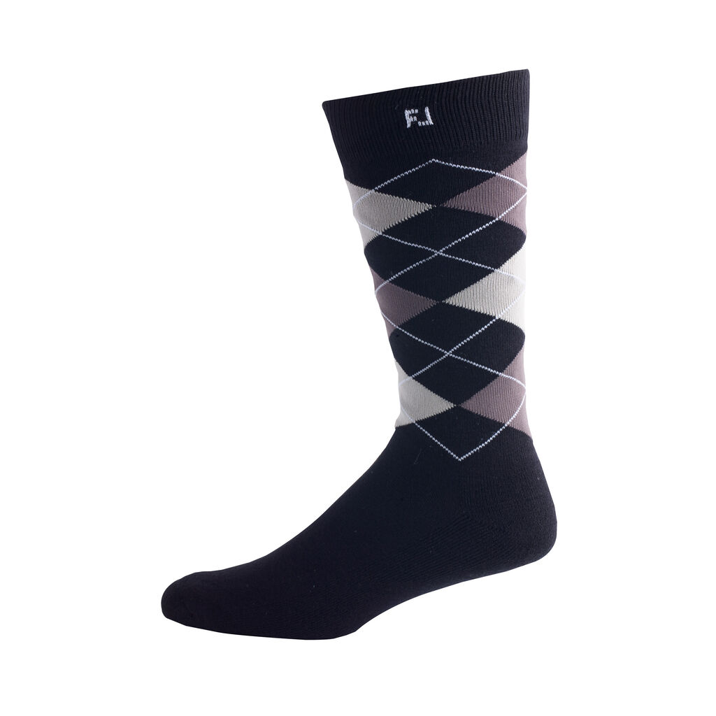 FootJoy Golf ProDry Fashion Crew Argyle Mens Socks  - Black
