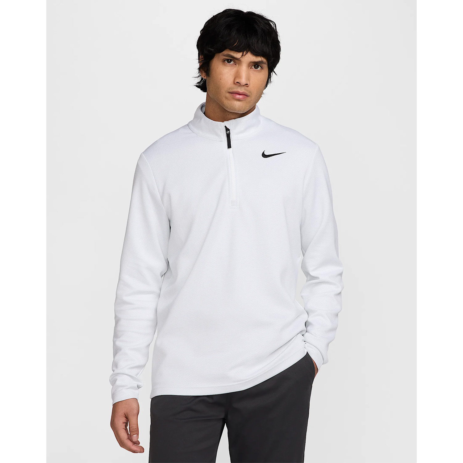 nike golf half zip white