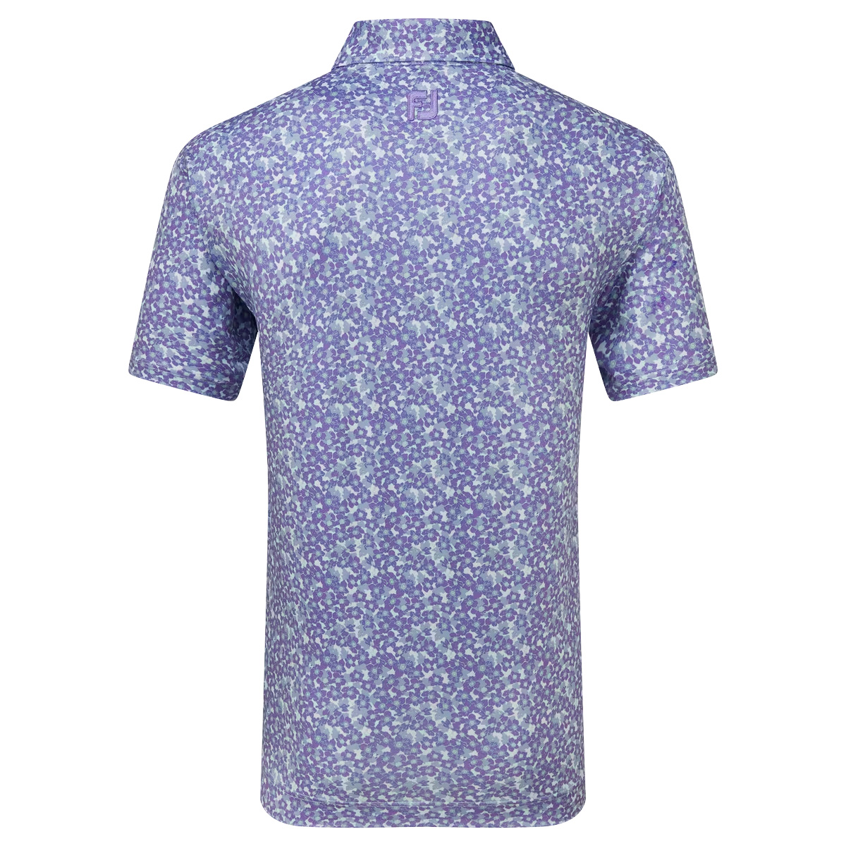 FootJoy EU Primrose Print Lisle Mens Golf Polo Shirt  - Thistle