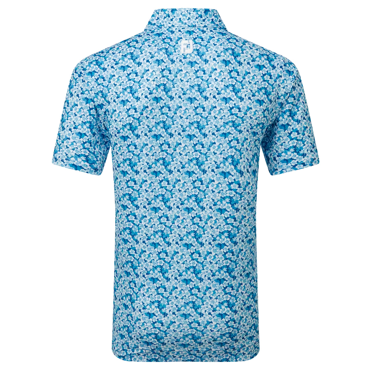 FootJoy EU Primrose Print Lisle Mens Golf Polo Shirt  - Ocean