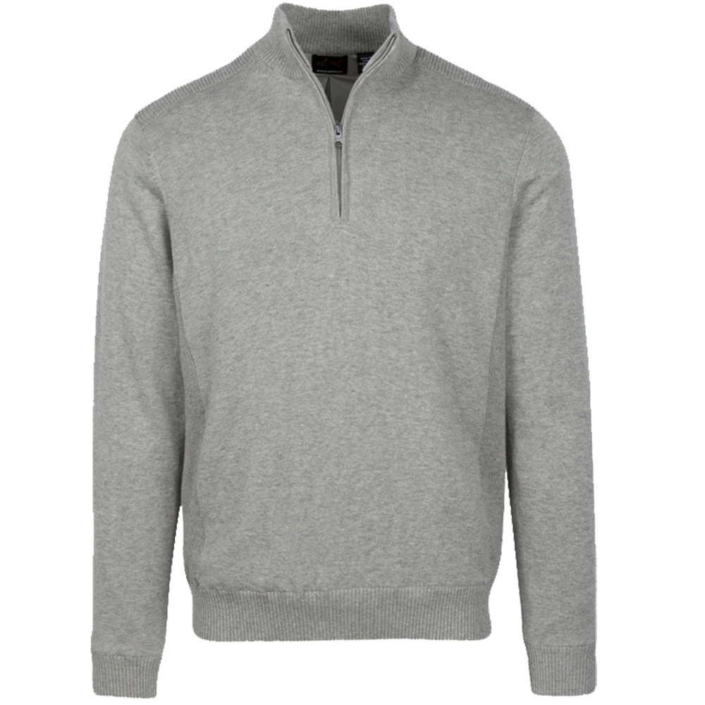 Greg Norman Golf Performance Blend Lined 1/4 Zip Mens Sweater  - Grey
