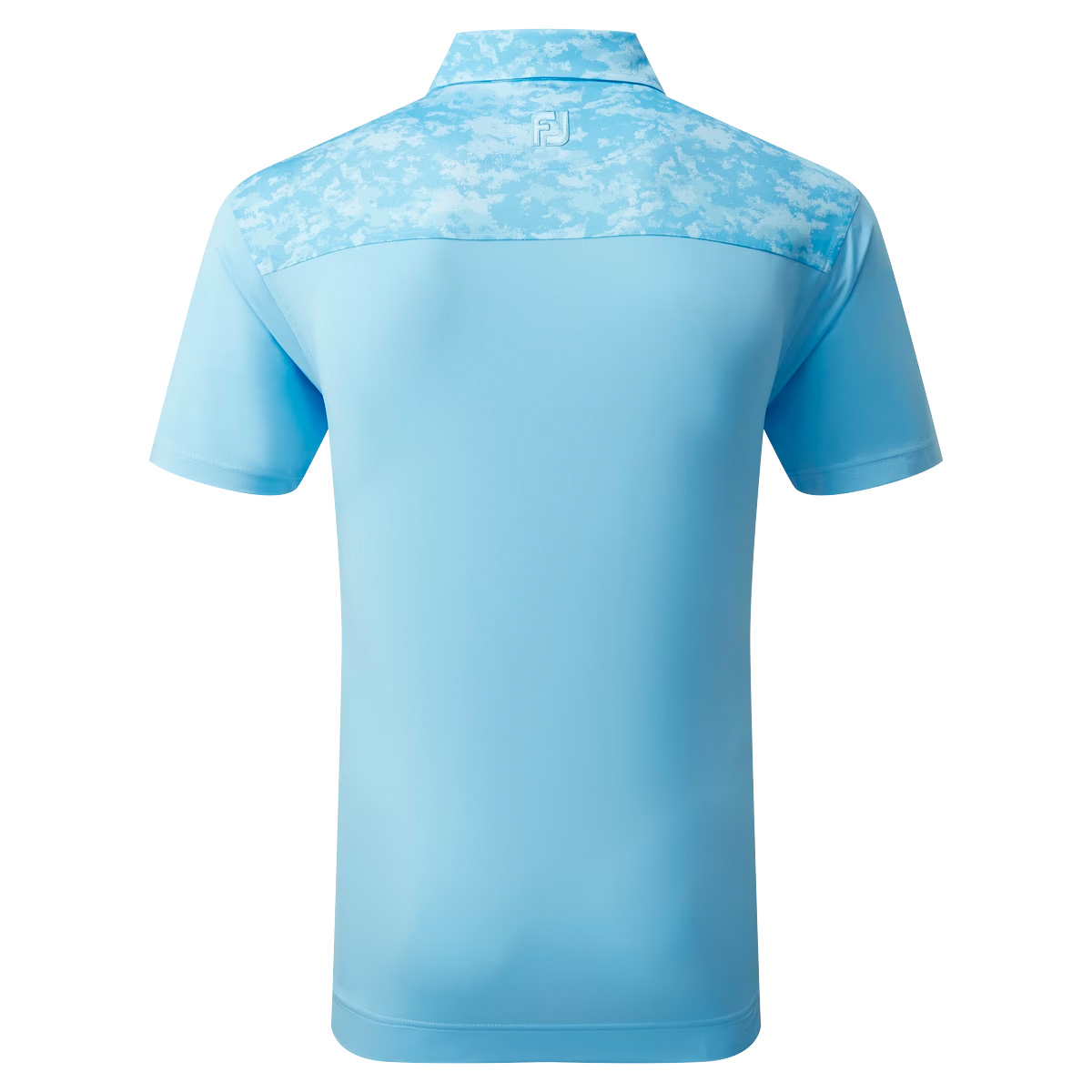 FootJoy Cloud Camo Trim Lisle Mens Golf Polo Shirt  - True Blue