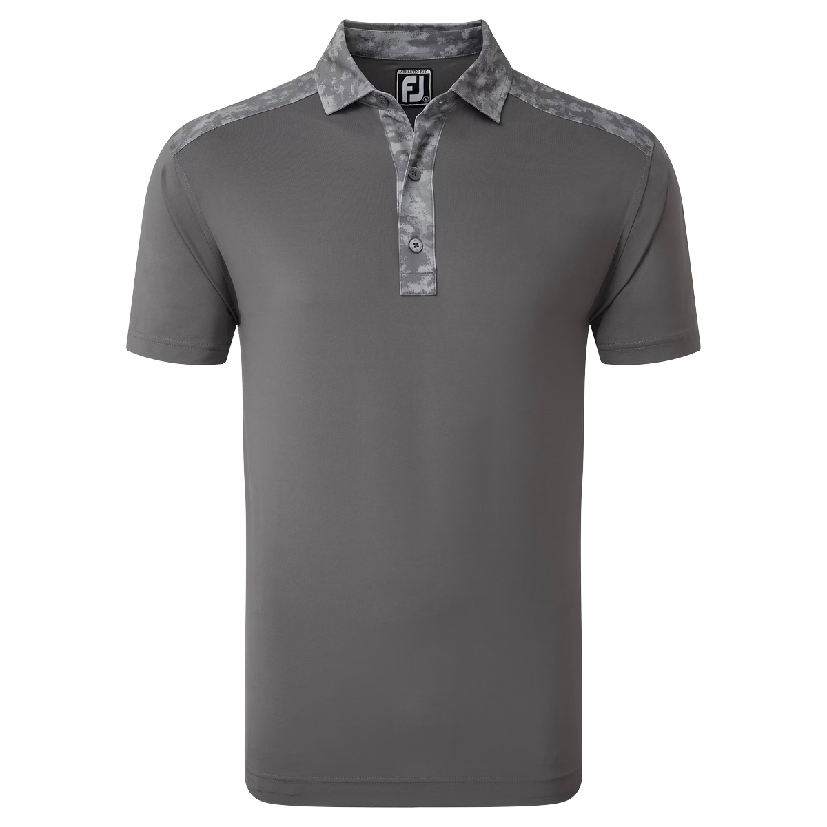 FootJoy Cloud Camo Trim Lisle Mens Golf Polo Shirt  - Lava