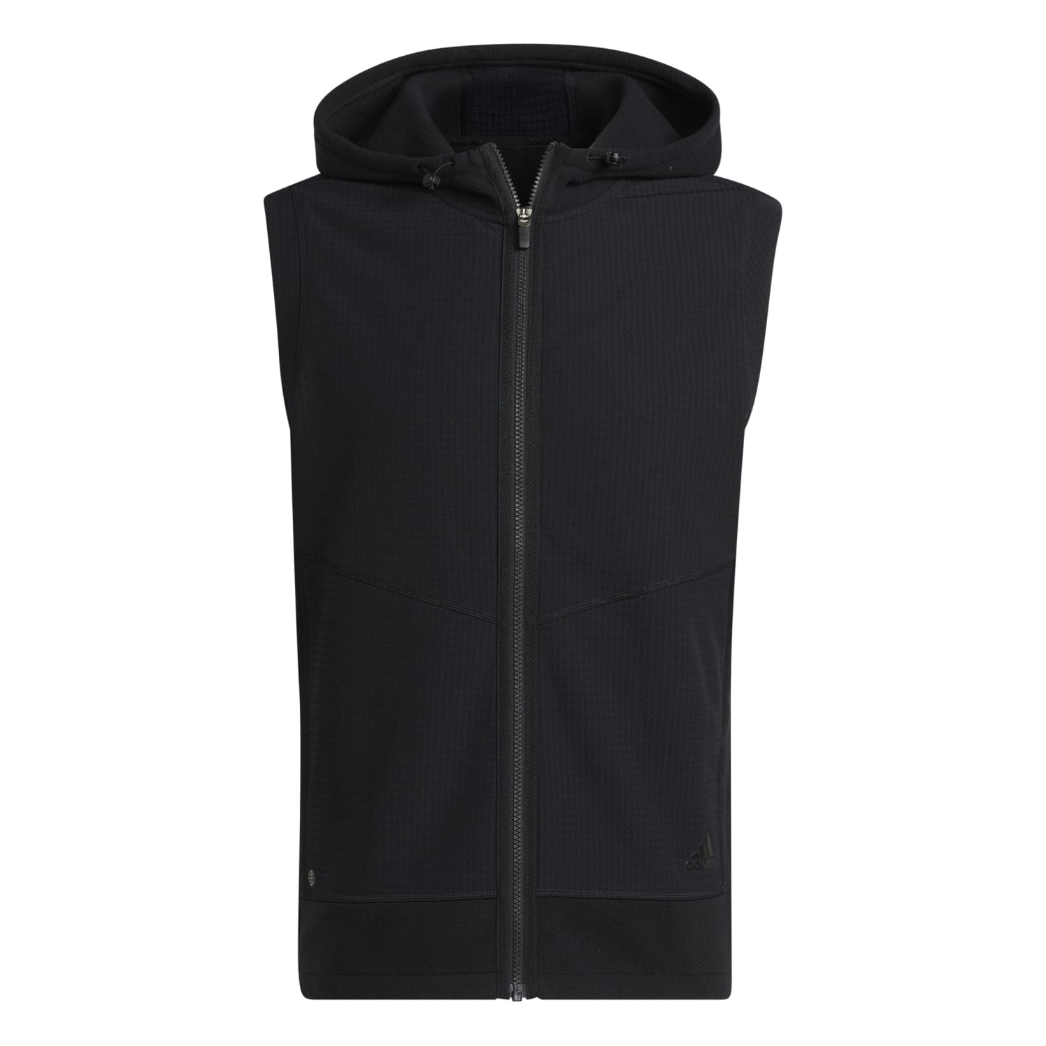 adidas Golf Mens Statement Full Zip Hooded Vest  - Black