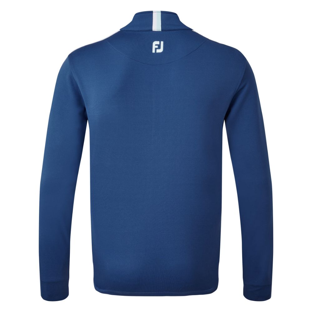 FootJoy Golf Sleeve Stripe Chill-Out Mens Pullover  - Deep Blue/Mint/White