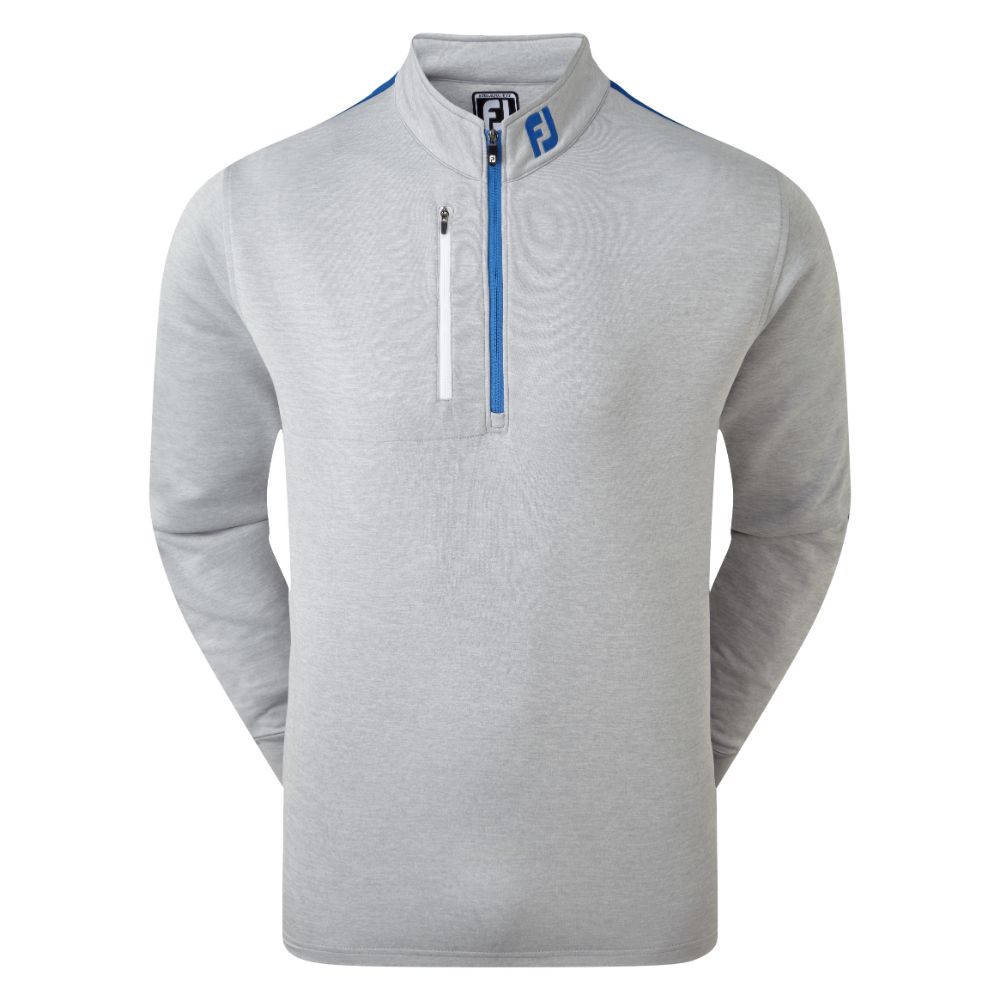FootJoy Golf Sleeve Stripe Chill-Out Mens Pullover  - Grey/White/Royal