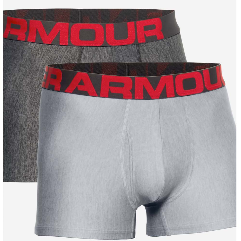 Under Armour Men’s UA Tech 3” Boxerjock 2-Pack Boxer Shorts  - Mod Grey/Jet Grey