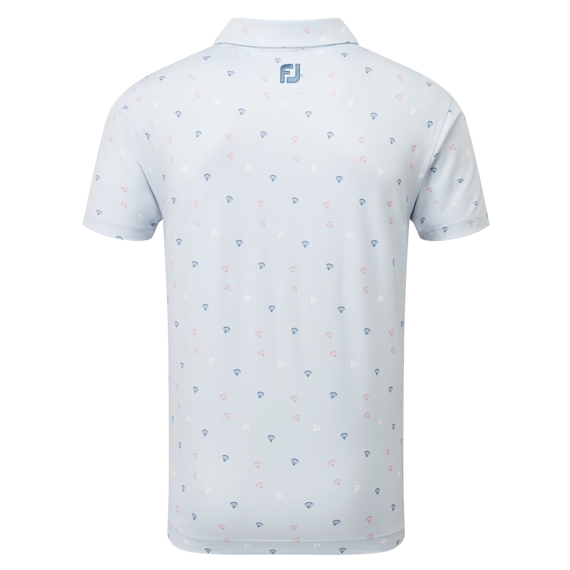 FootJoy EU Parachute Print Lisle Mens Golf Polo Shirt  - Mist/Sapphire/Rose