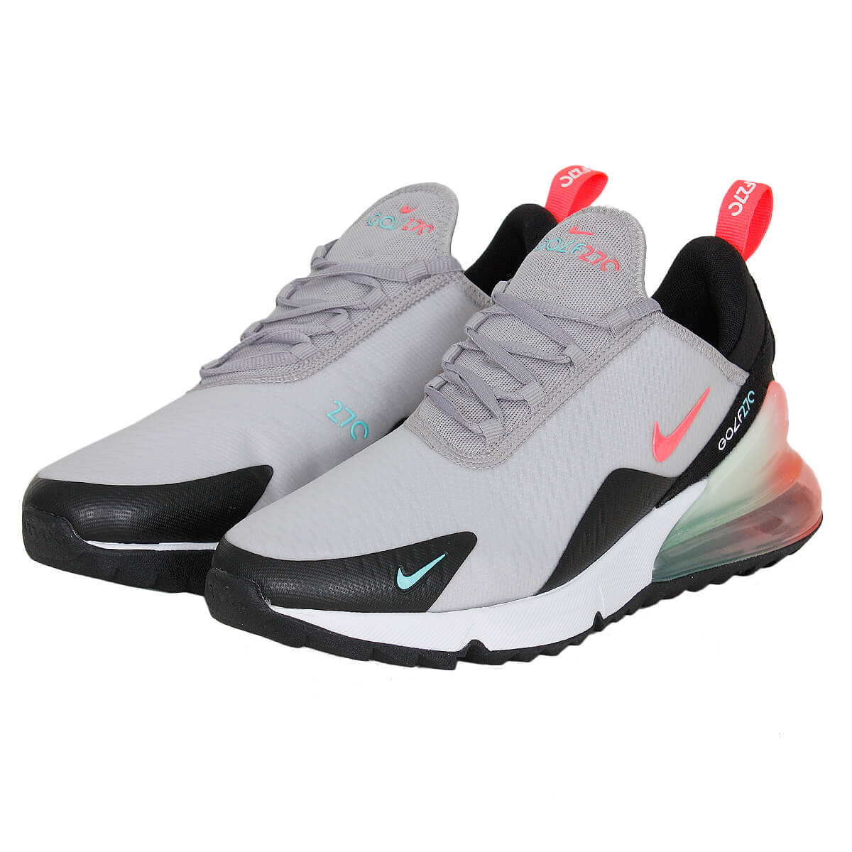 Nike Air Max 270 G Spikeless Waterproof Golf Shoes  - Atmosphere Grey/Hot Punch