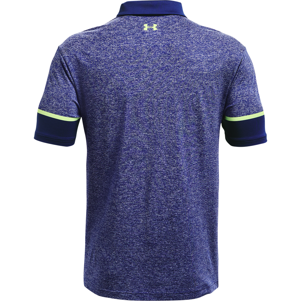 Under Armour Mens Playoff Polo Heathered Golf Shirt  - Regal/Lime