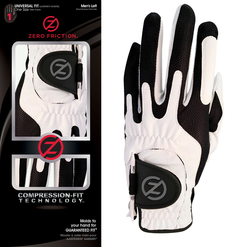 Zero Friction Mens Golf Glove Right Hand - OSFA  - White