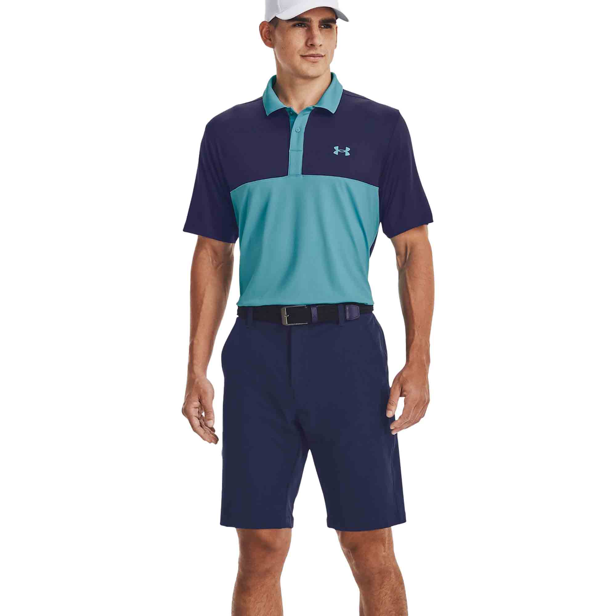 Under Armour Mens UA Performance 3.0 Colour Block Golf Polo Shirt 