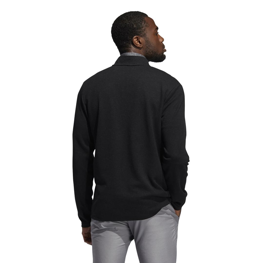 adidas Golf 3-Stripes 1/4 Zip Layering Sweatshirt  - Black