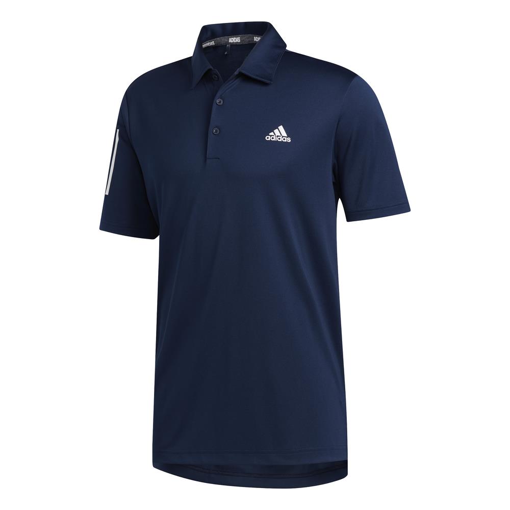 adidas Golf 3-Stripe Basic Mens Polo Shirt  - Collegiate Navy