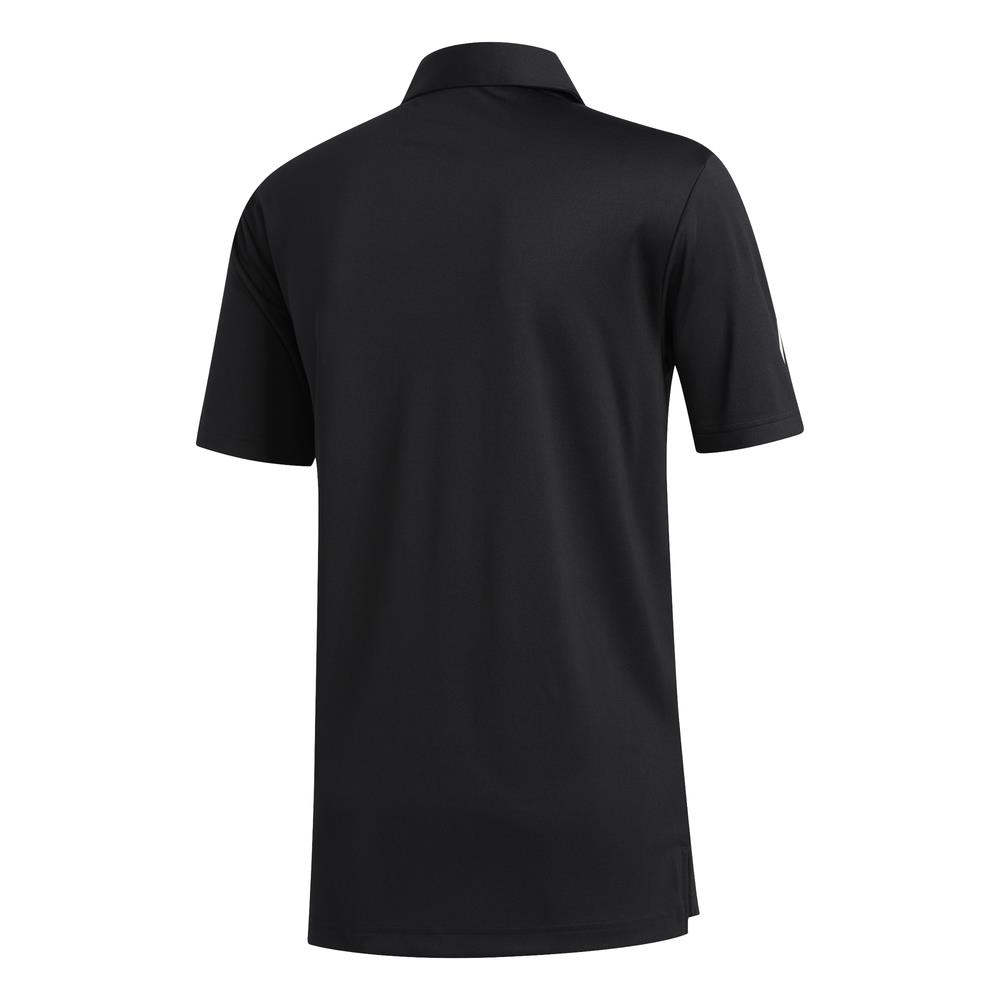 adidas Golf 3-Stripe Basic Mens Polo Shirt  - Black