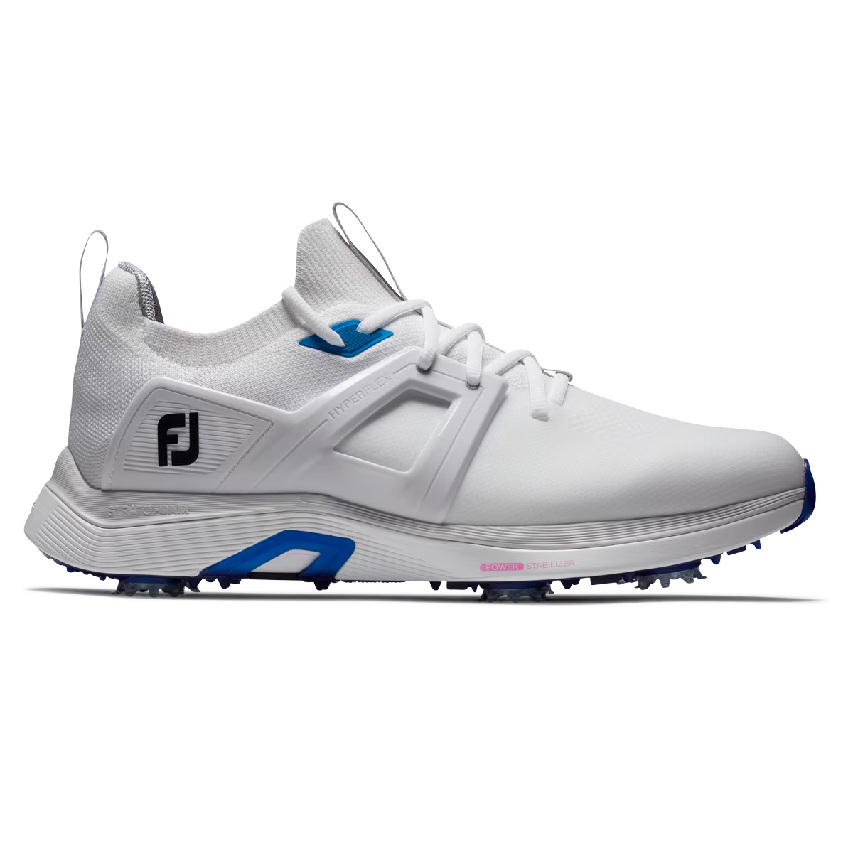 FootJoy Hyperflex Mens Spiked Golf Shoes  - White/Blue/Pink