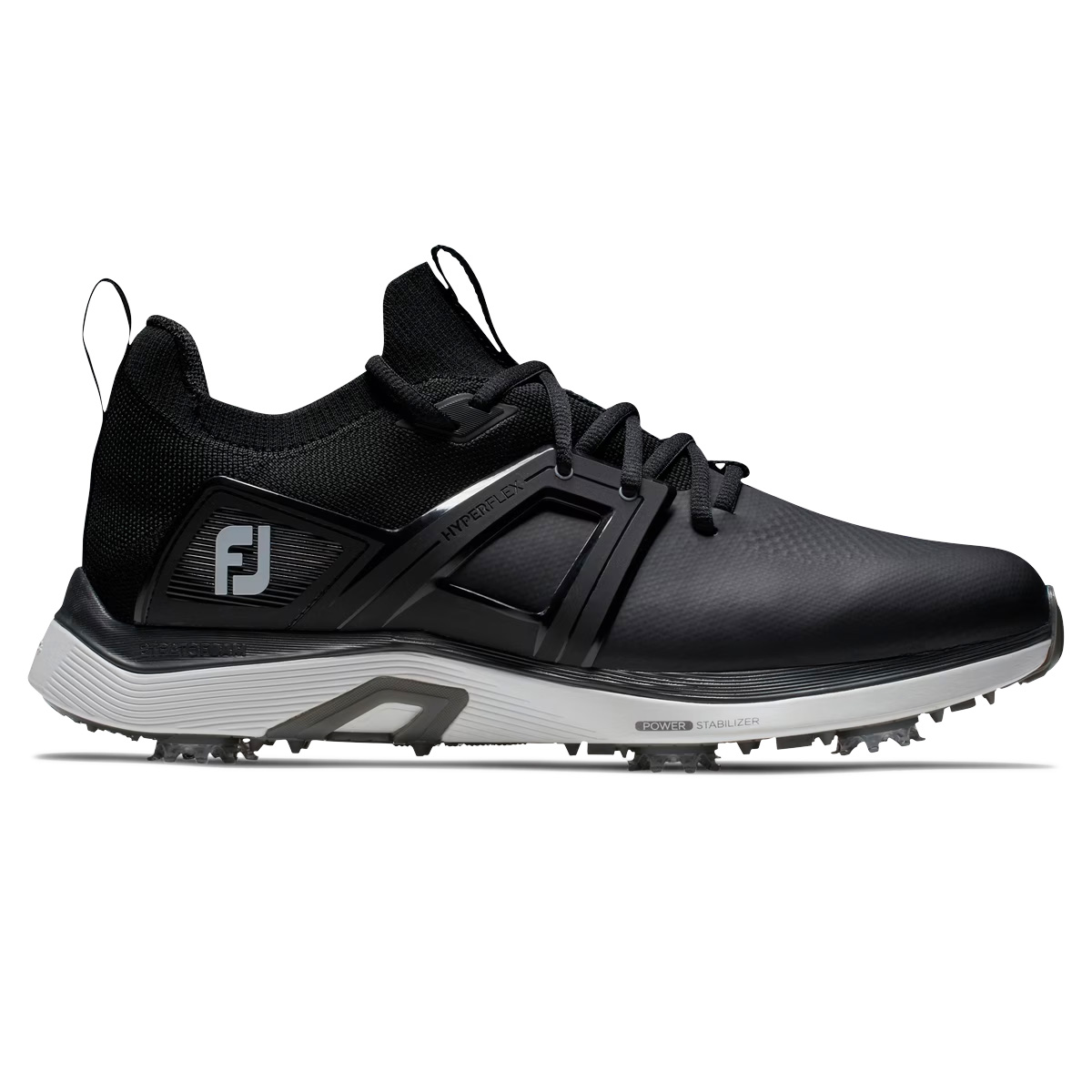 FootJoy Hyperflex Mens Spiked Golf Shoes  - Black/White