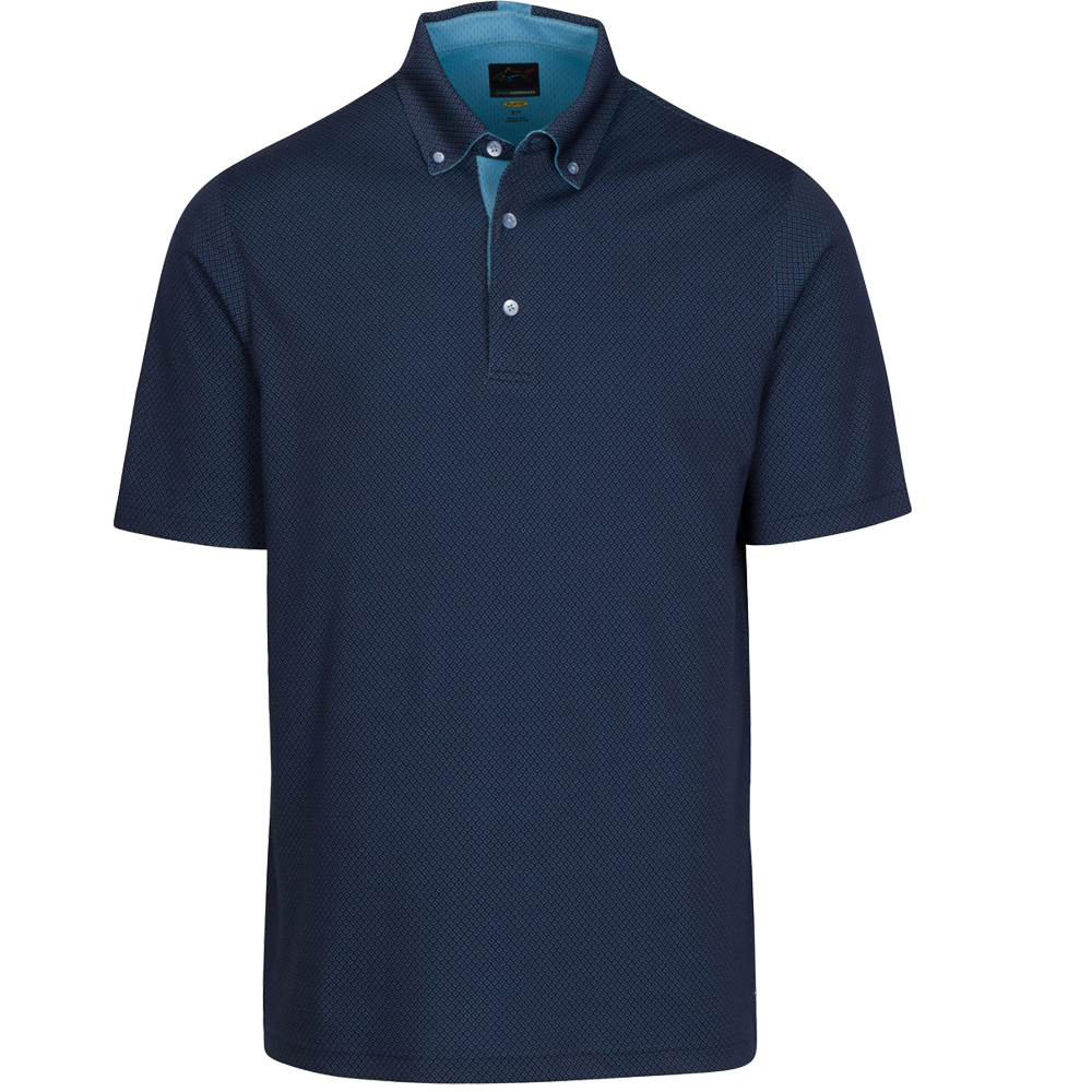 Greg Norman Golf Weatherknit Seaside Mens Polo Shirt  - Navy