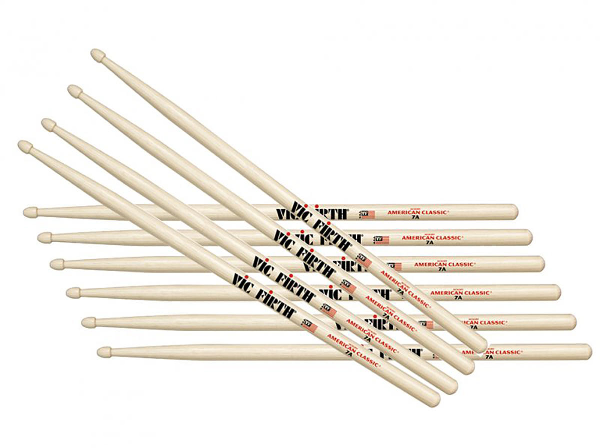 Vic Firth 7A Drum Sticks VF7A Wood Tip Five Pair Offer! eBay