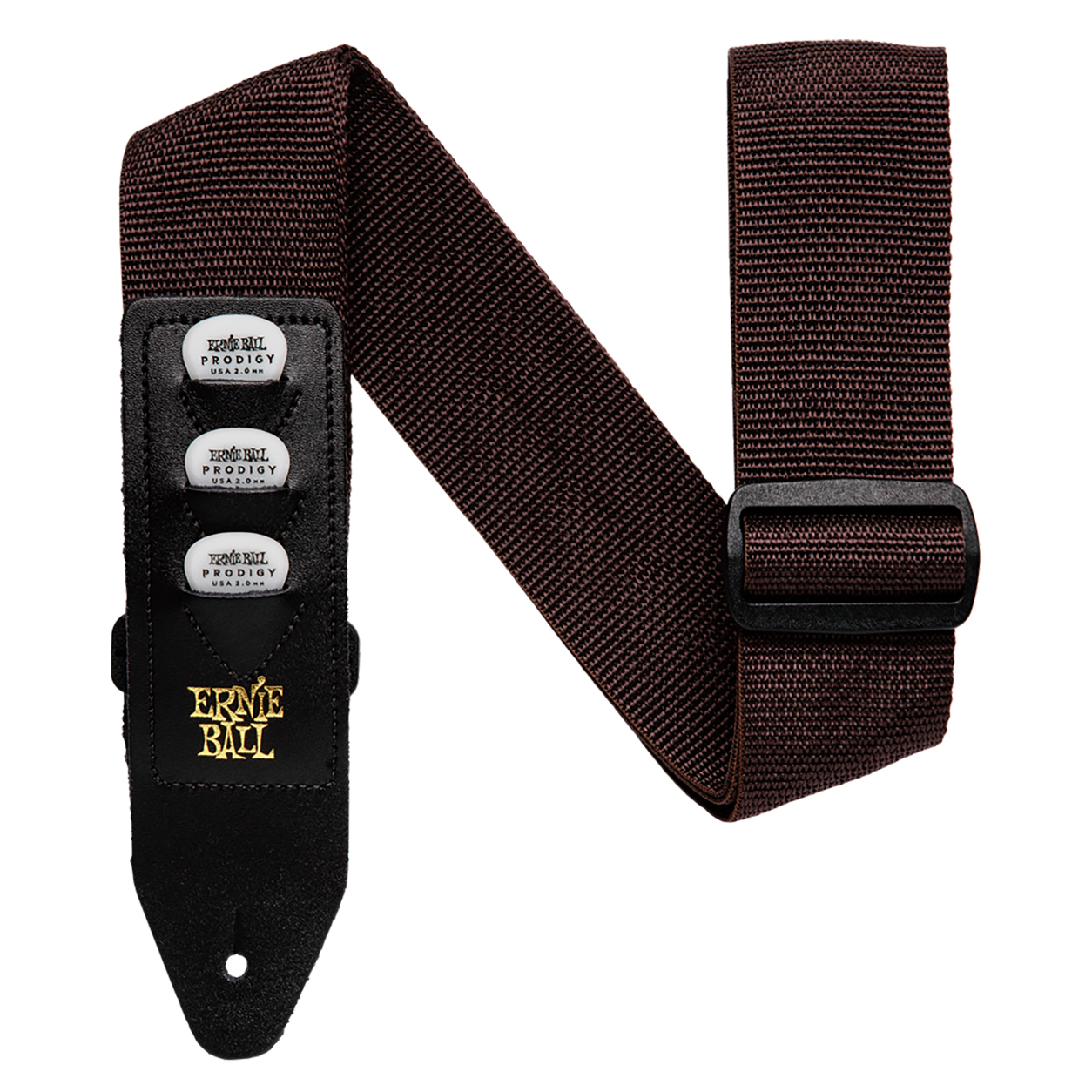 Ernie Ball P04250 Pick Holder Guitar Strap, Brown eBay
