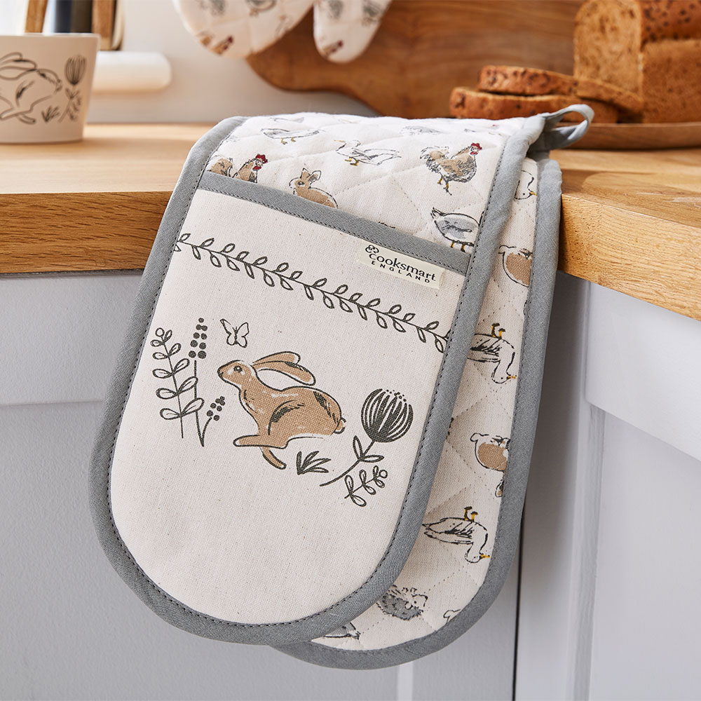 Double Oven Glove Country Animals by Cooksmart 5060541698956 eBay