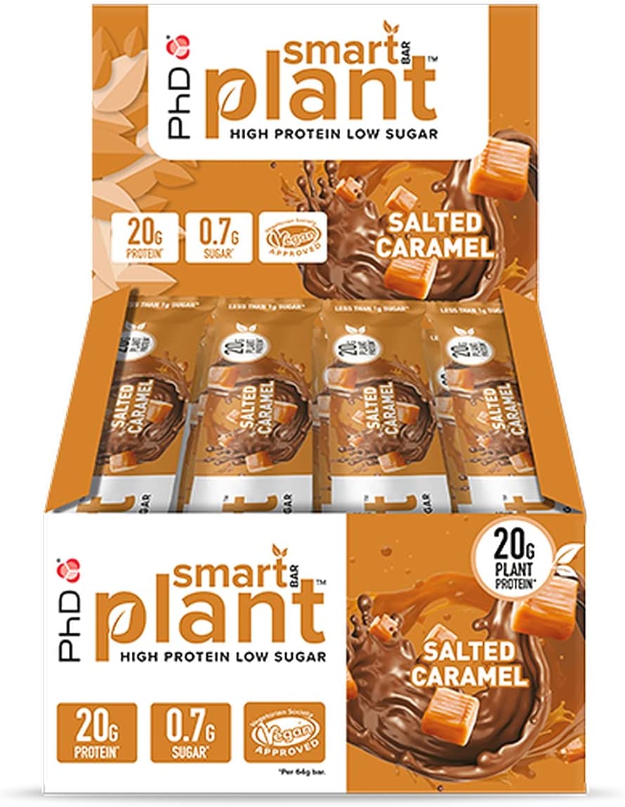 PhD Nutrition | Smart Plant Protein Bar in Various Flavours 64g | 12 pack