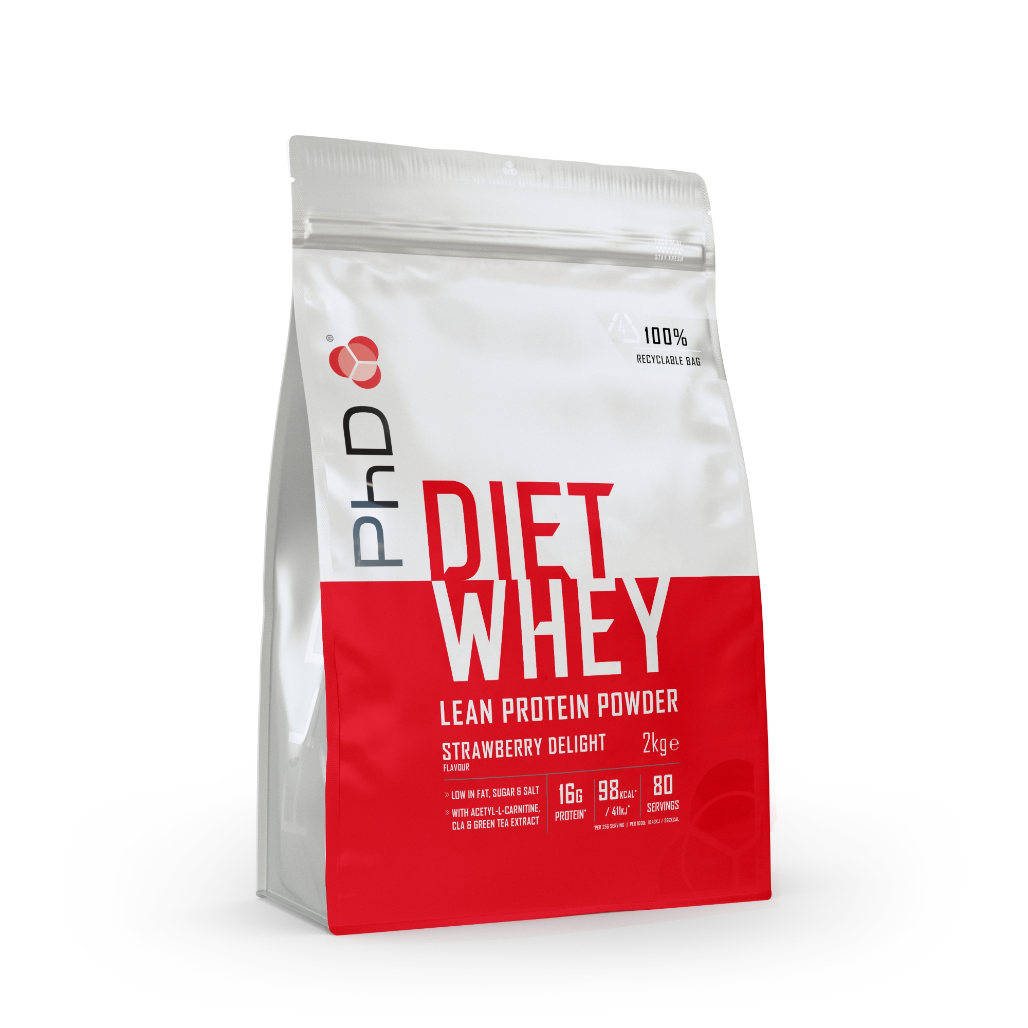 PhD Nutrition | Diet Whey Protein Powder with CLA, Flaxseed, L-Carnitine | 2kg
