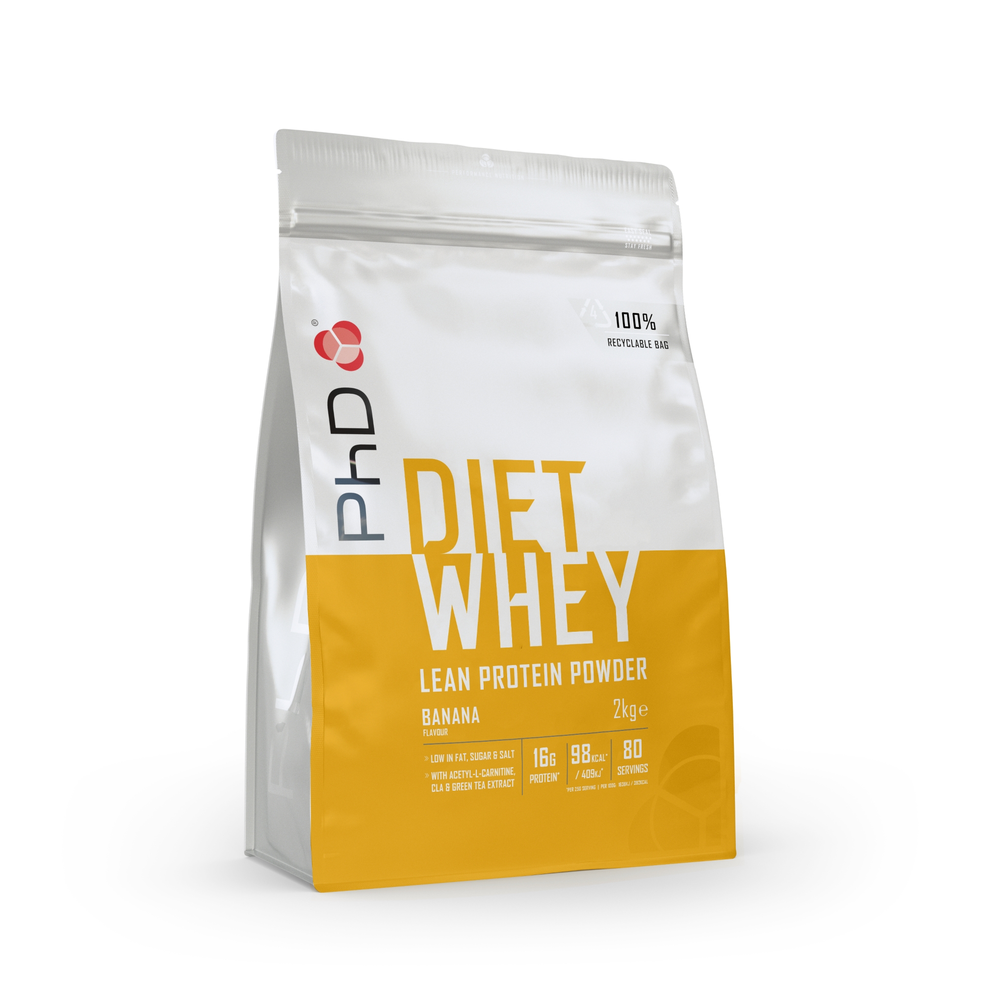 PhD Nutrition | Diet Whey Protein Powder with CLA, Flaxseed, L-Carnitine | 2kg